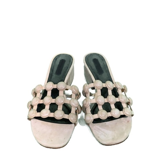 Alexander Wang Lou Caged Slides Studded Sandals - Picture 4 of 9